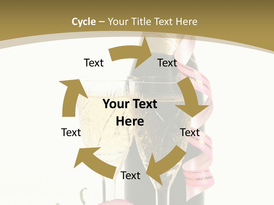 Flower Streamer Happiness PowerPoint Template