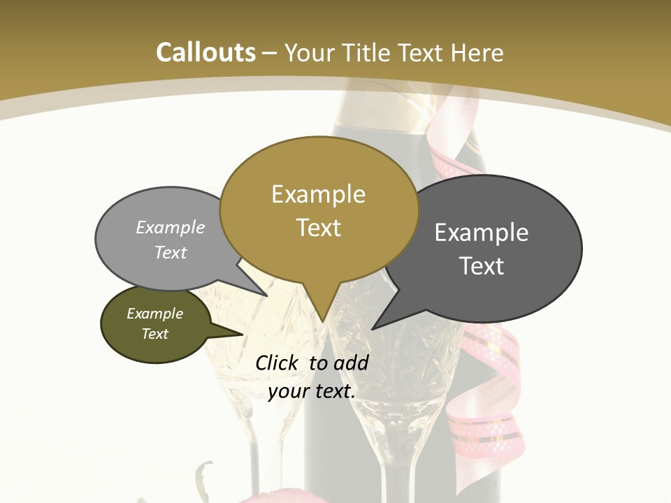 Flower Streamer Happiness PowerPoint Template