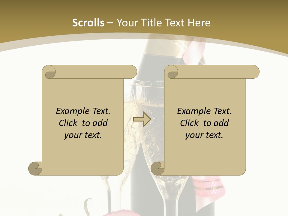 Flower Streamer Happiness PowerPoint Template