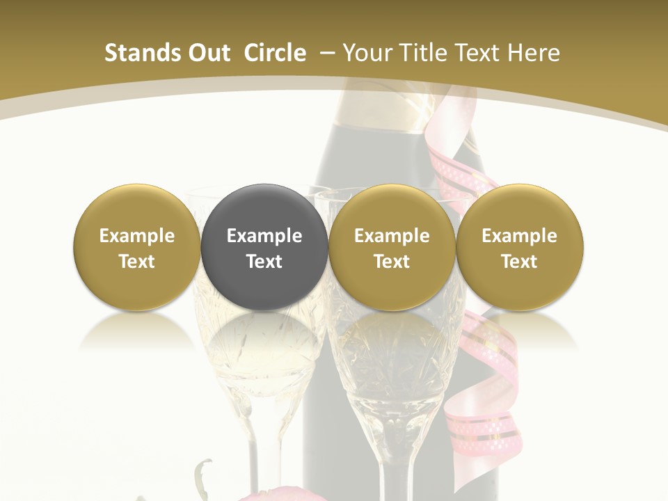 Flower Streamer Happiness PowerPoint Template