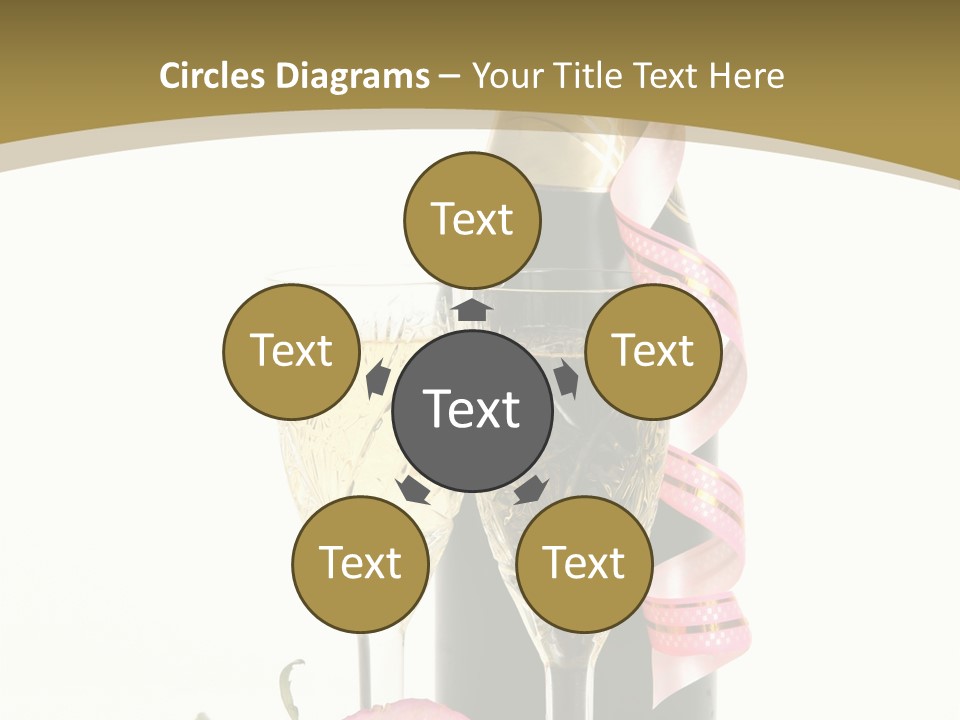 Flower Streamer Happiness PowerPoint Template