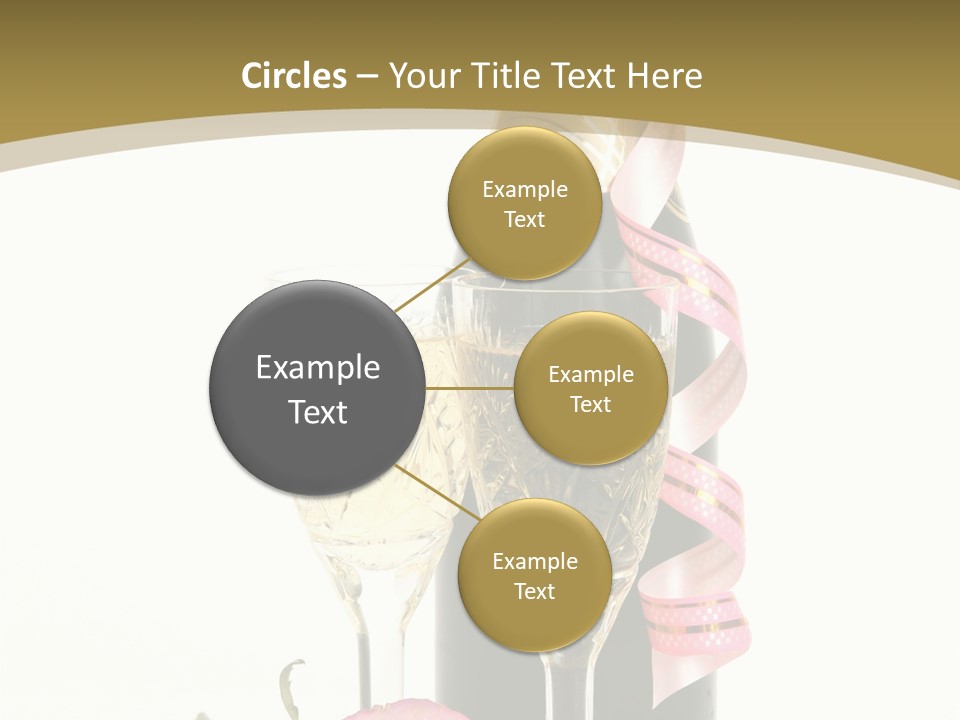 Flower Streamer Happiness PowerPoint Template