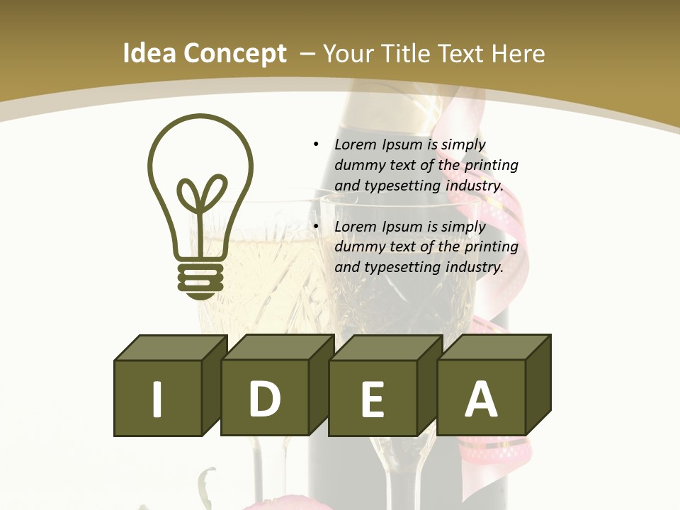 Flower Streamer Happiness PowerPoint Template