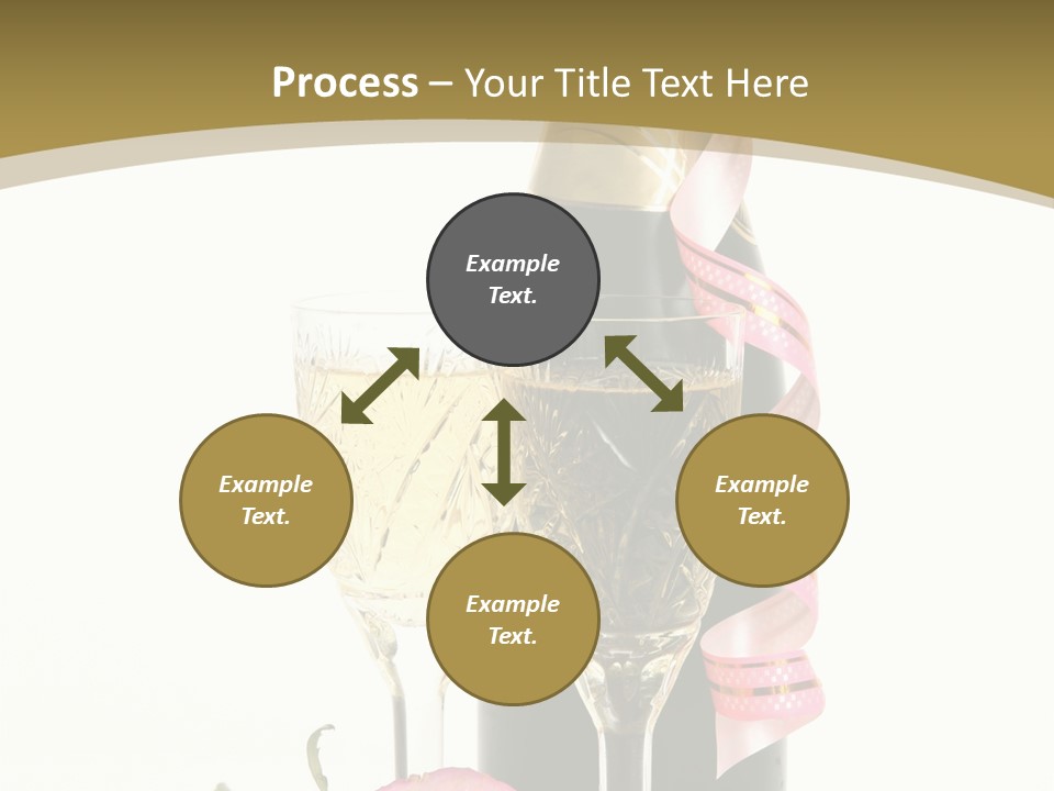 Flower Streamer Happiness PowerPoint Template