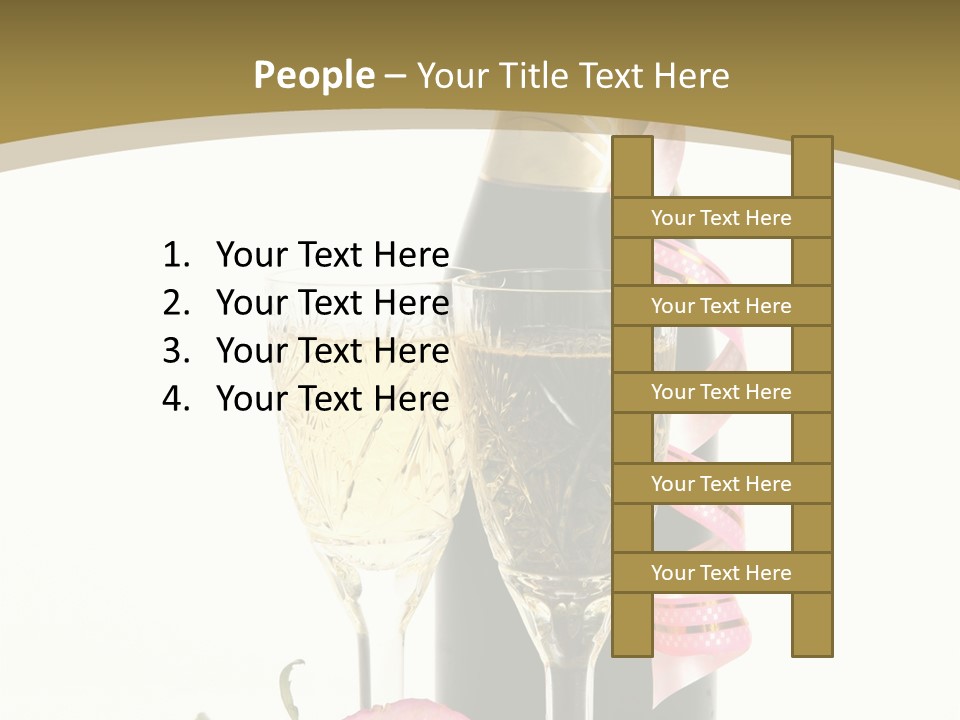 Flower Streamer Happiness PowerPoint Template