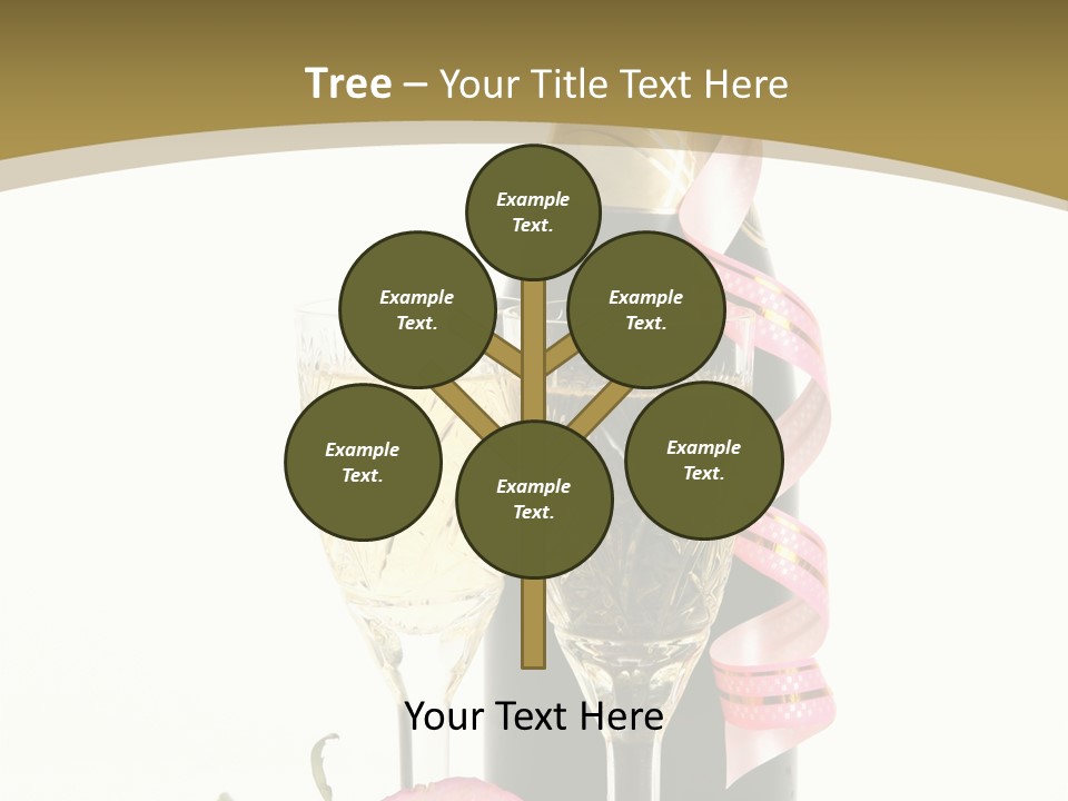 Flower Streamer Happiness PowerPoint Template