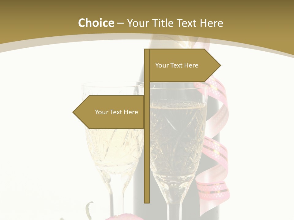 Flower Streamer Happiness PowerPoint Template