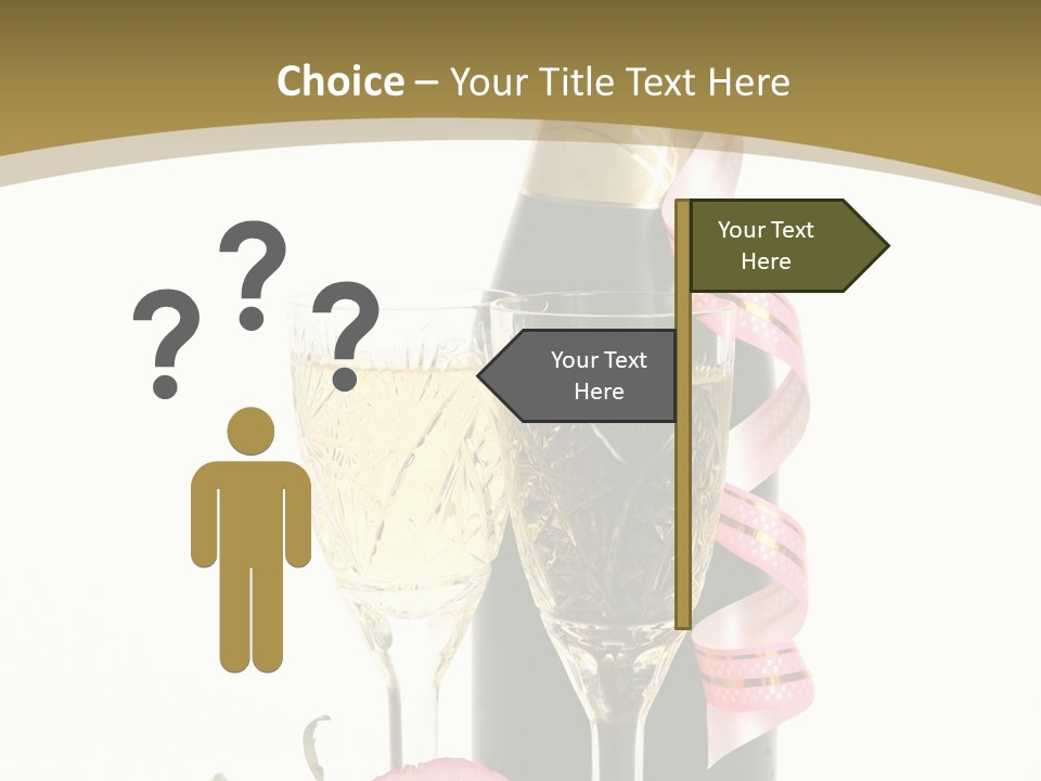 Flower Streamer Happiness PowerPoint Template