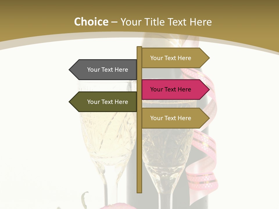 Flower Streamer Happiness PowerPoint Template