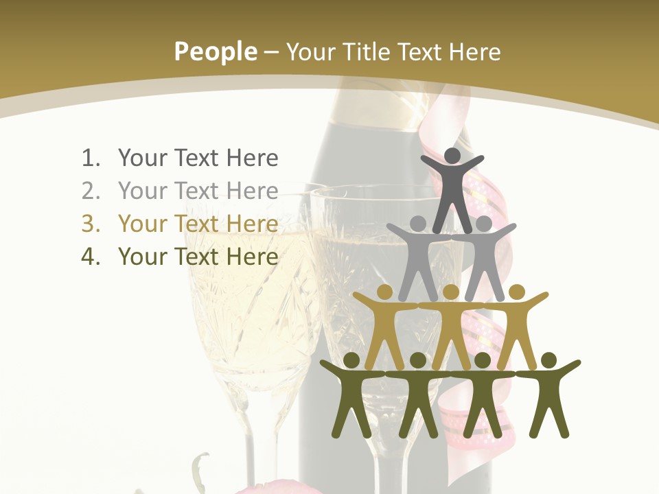 Flower Streamer Happiness PowerPoint Template