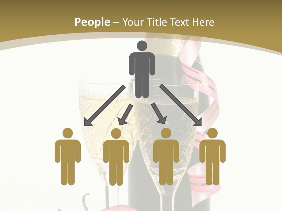 Flower Streamer Happiness PowerPoint Template