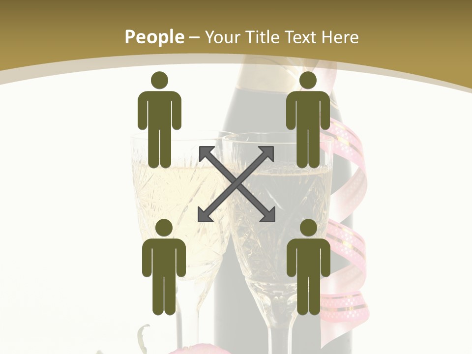 Flower Streamer Happiness PowerPoint Template