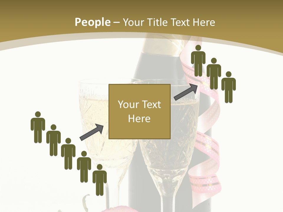 Flower Streamer Happiness PowerPoint Template