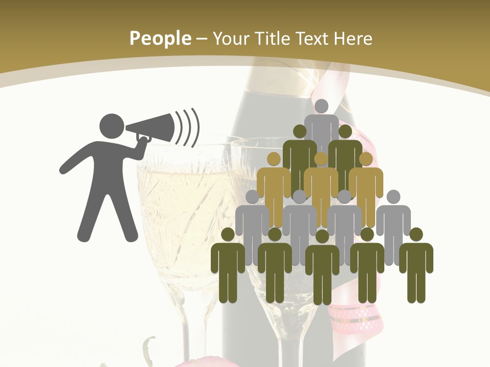 Flower Streamer Happiness PowerPoint Template