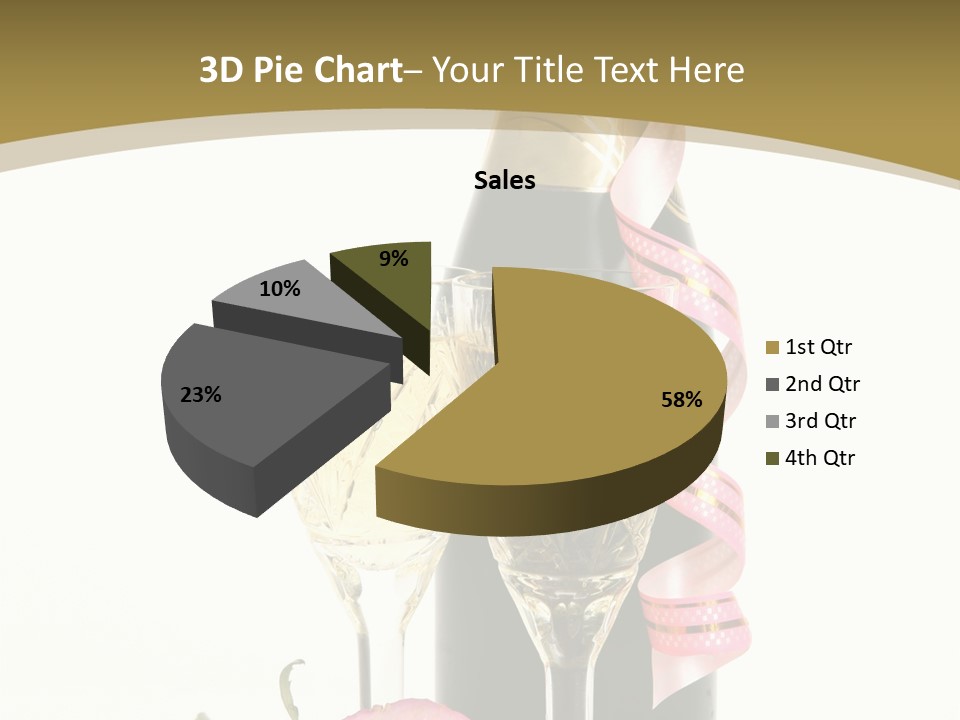 Flower Streamer Happiness PowerPoint Template