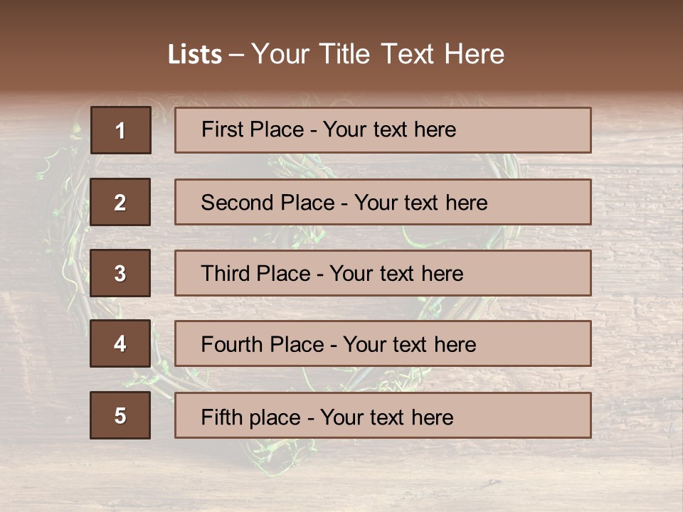 Wood Natural Grass PowerPoint Template