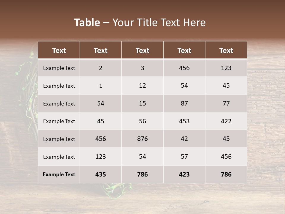 Wood Natural Grass PowerPoint Template