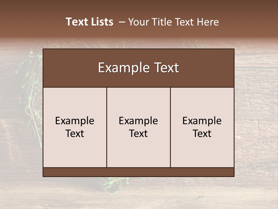 Wood Natural Grass PowerPoint Template