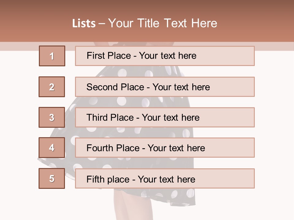 Model Glamour Caucasian PowerPoint Template
