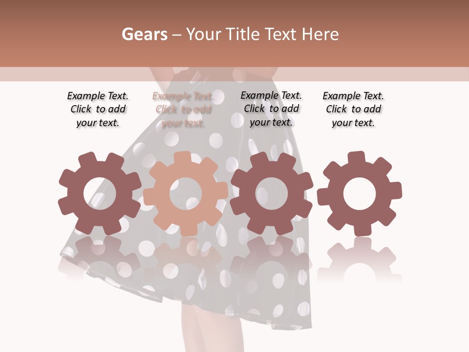 Model Glamour Caucasian PowerPoint Template