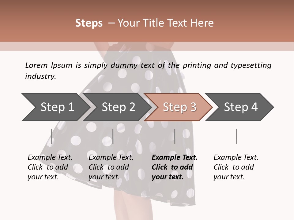Model Glamour Caucasian PowerPoint Template