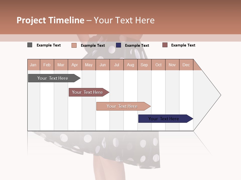 Model Glamour Caucasian PowerPoint Template