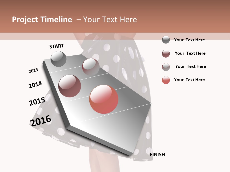 Model Glamour Caucasian PowerPoint Template