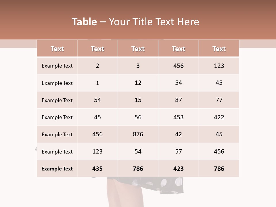 Model Glamour Caucasian PowerPoint Template