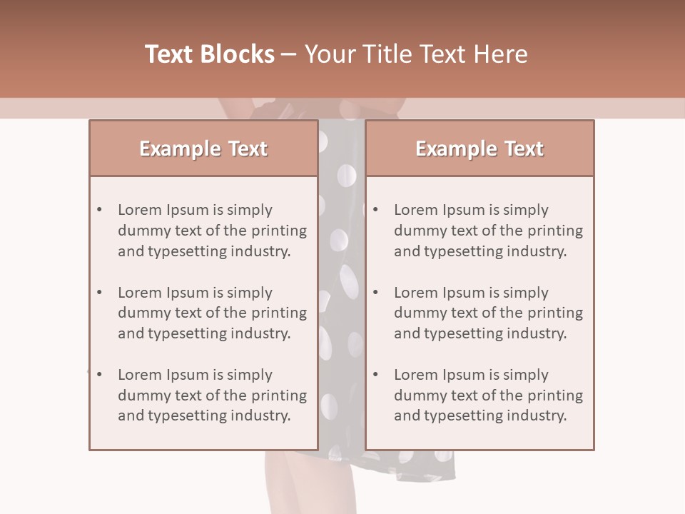 Model Glamour Caucasian PowerPoint Template