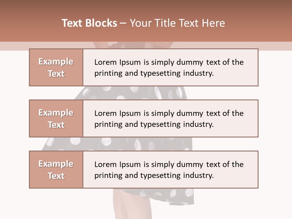 Model Glamour Caucasian PowerPoint Template