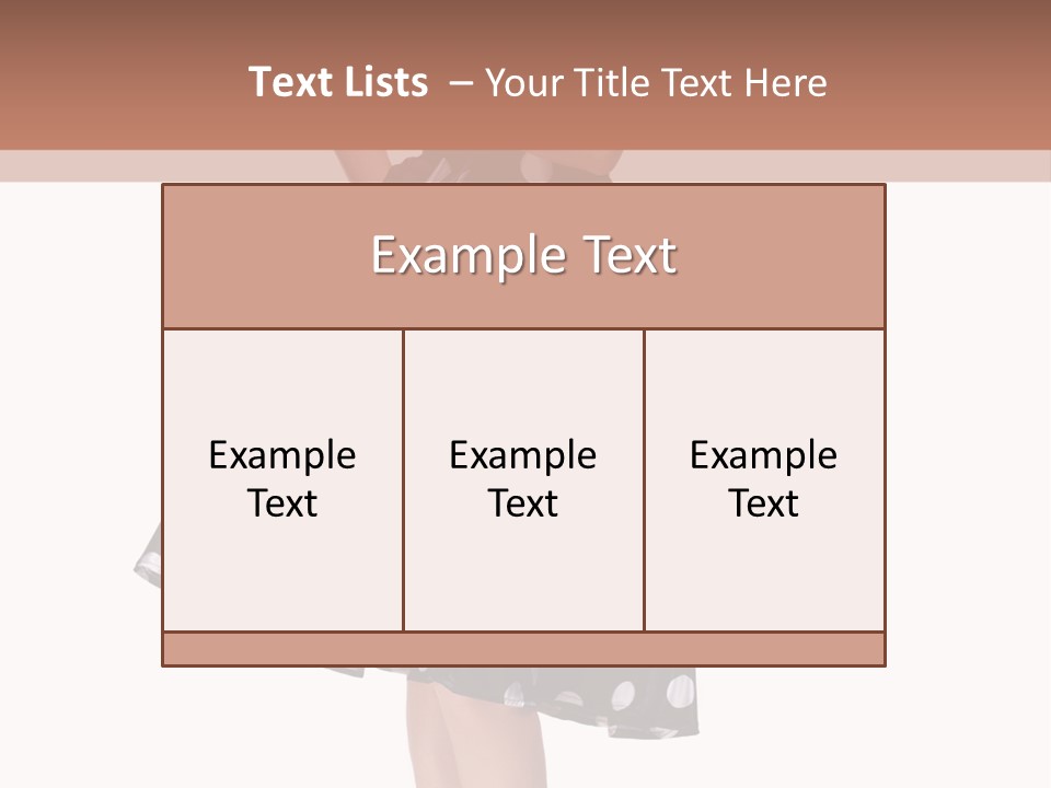 Model Glamour Caucasian PowerPoint Template