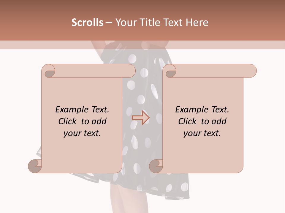 Model Glamour Caucasian PowerPoint Template