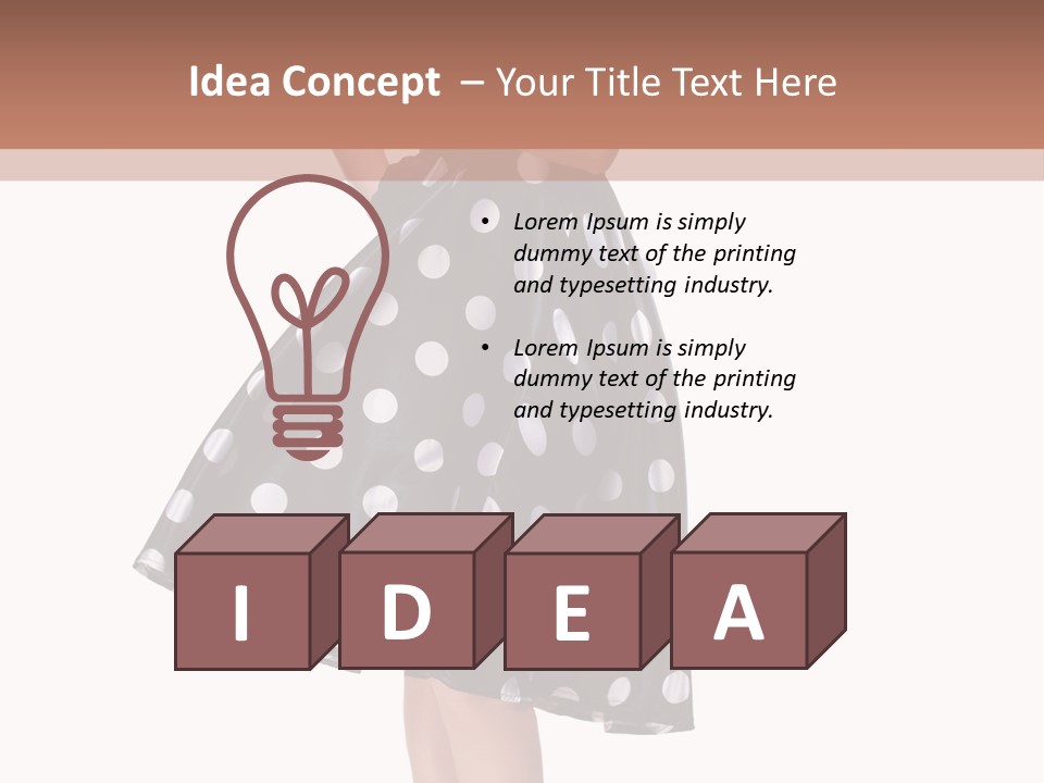 Model Glamour Caucasian PowerPoint Template