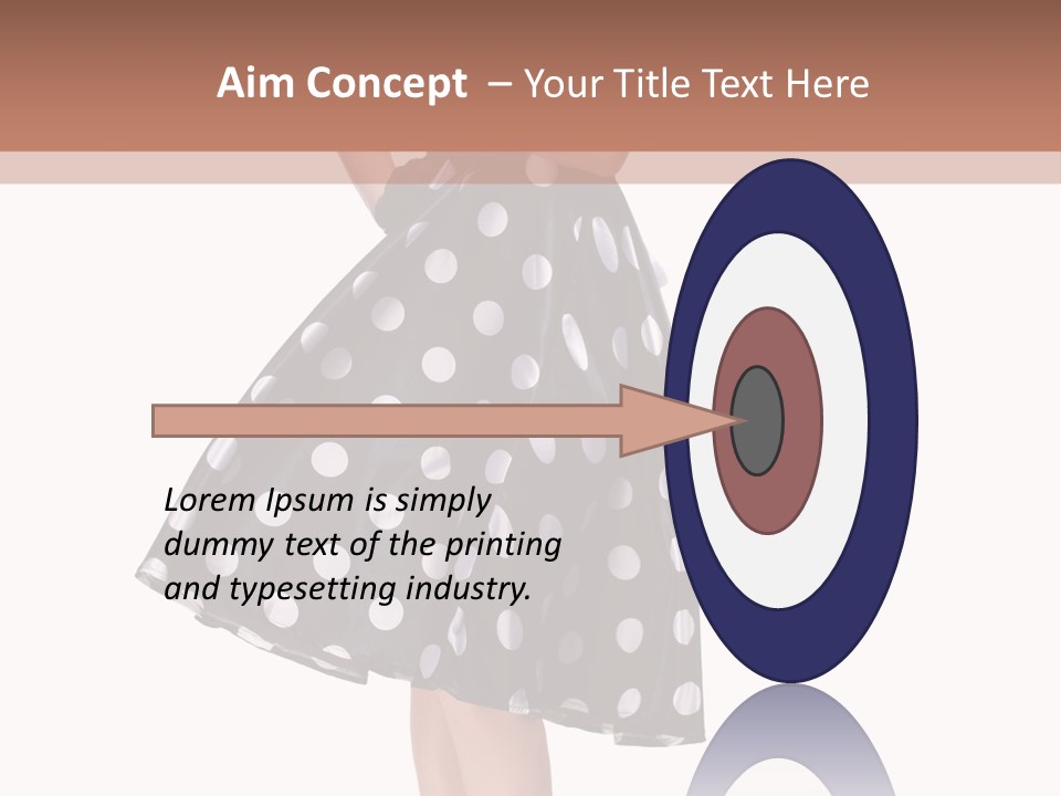 Model Glamour Caucasian PowerPoint Template