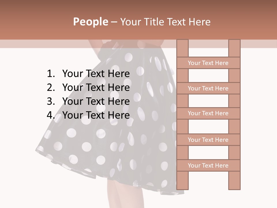 Model Glamour Caucasian PowerPoint Template