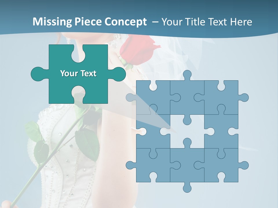 Gown Veil Hand PowerPoint Template