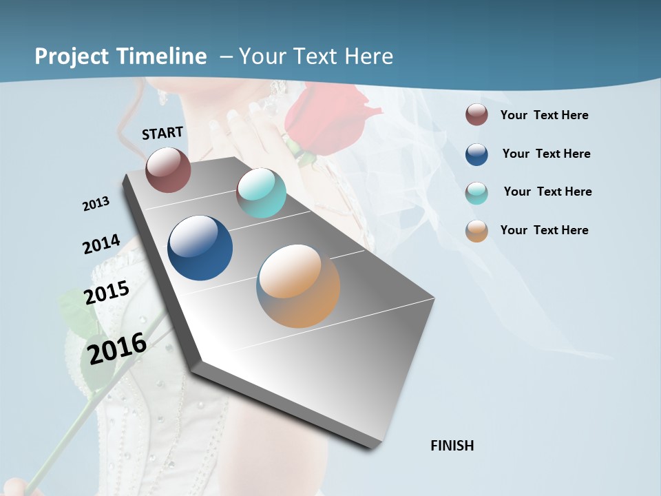 Gown Veil Hand PowerPoint Template