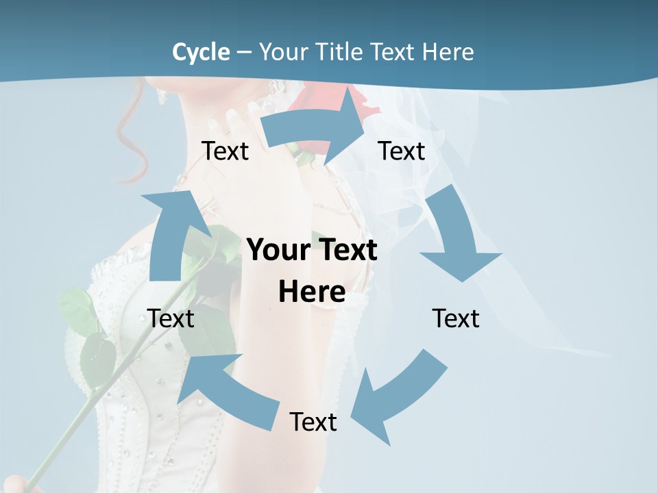 Gown Veil Hand PowerPoint Template