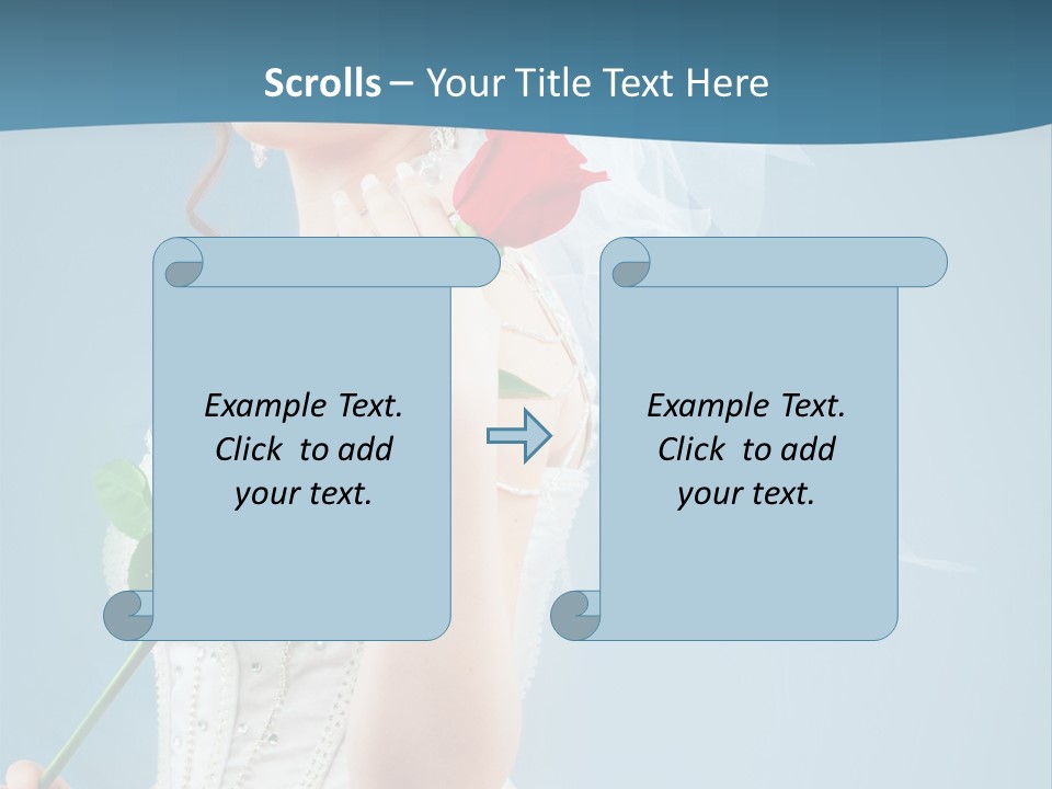Gown Veil Hand PowerPoint Template