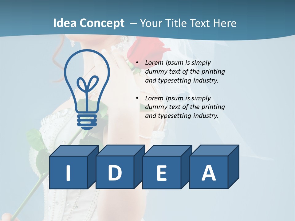 Gown Veil Hand PowerPoint Template