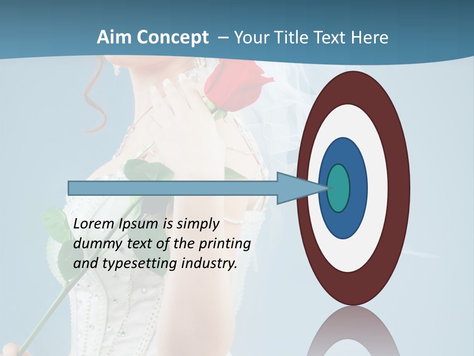 Gown Veil Hand PowerPoint Template