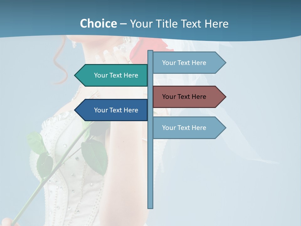 Gown Veil Hand PowerPoint Template