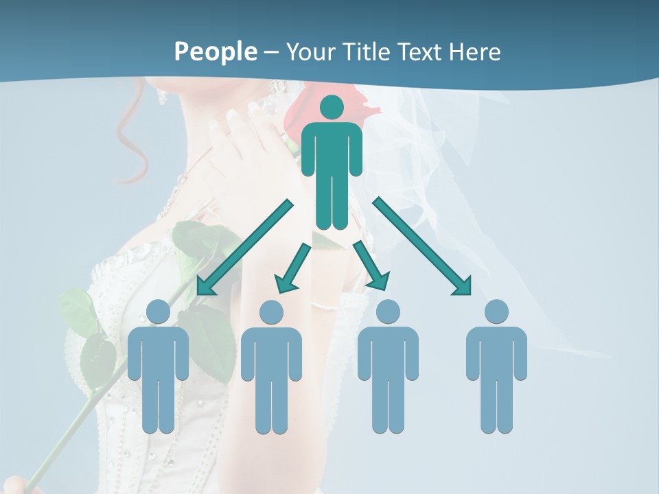 Gown Veil Hand PowerPoint Template