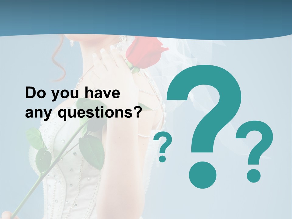 Gown Veil Hand PowerPoint Template