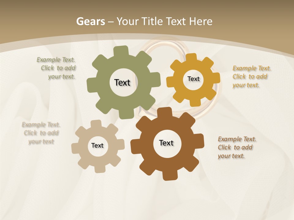 Silk Golden Sign PowerPoint Template