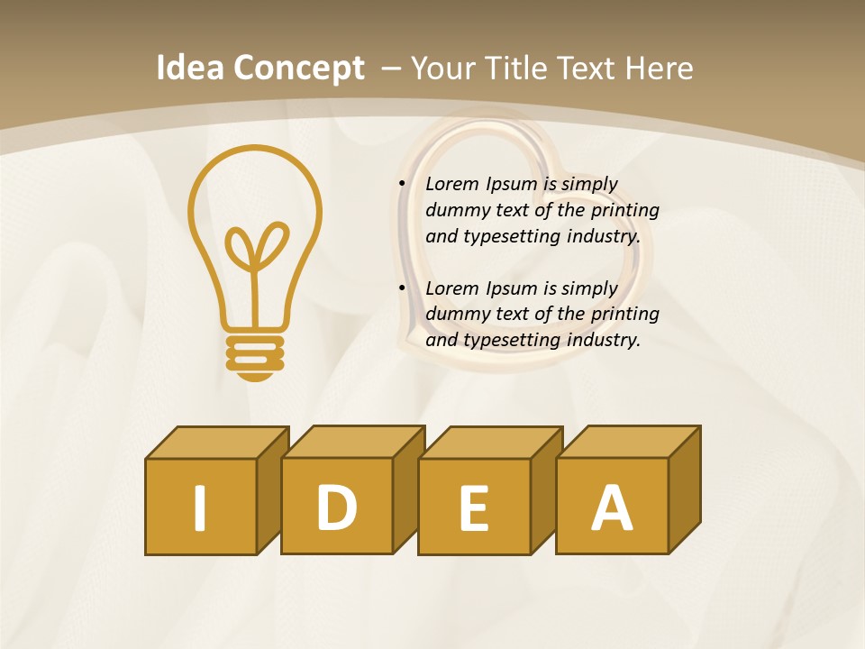 Silk Golden Sign PowerPoint Template