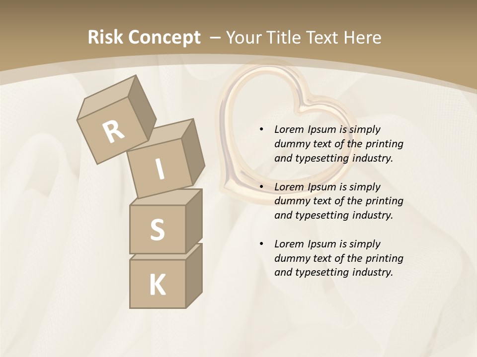 Silk Golden Sign PowerPoint Template