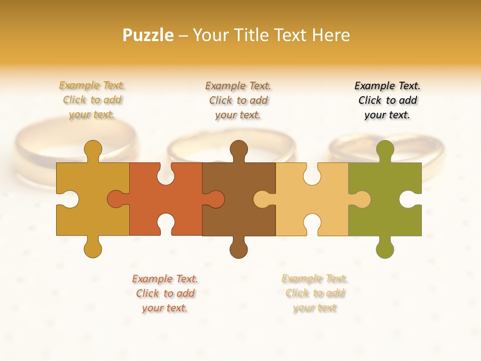 Marry Background Gold PowerPoint Template