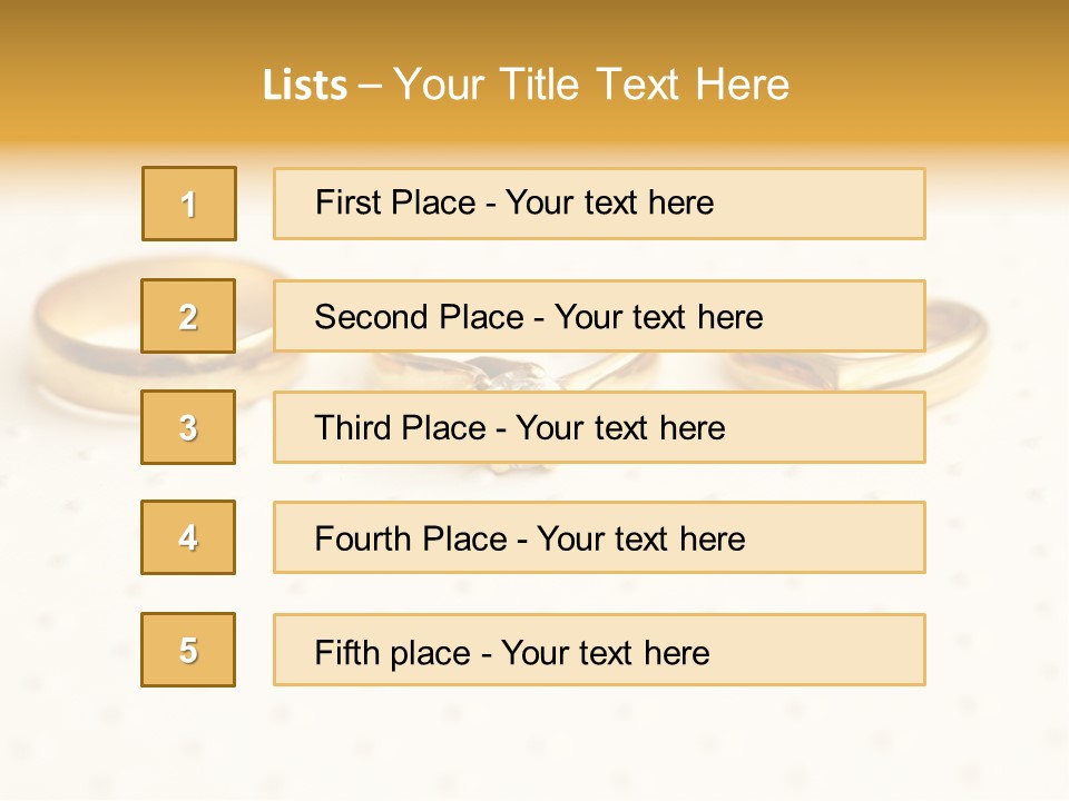 Marry Background Gold PowerPoint Template