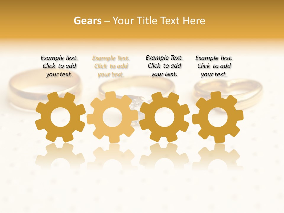 Marry Background Gold PowerPoint Template